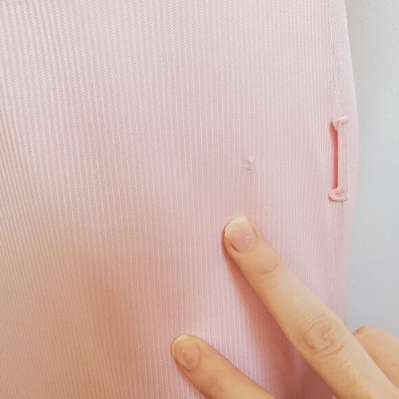 Vintage 1940s Rogers Run Proof Pink Slip Dress - Picture 8 of 9
